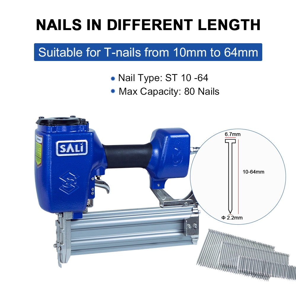 Sali St64b 10-64mm Pneumatic/Air Steel Nailer for Heavy-Duty Works