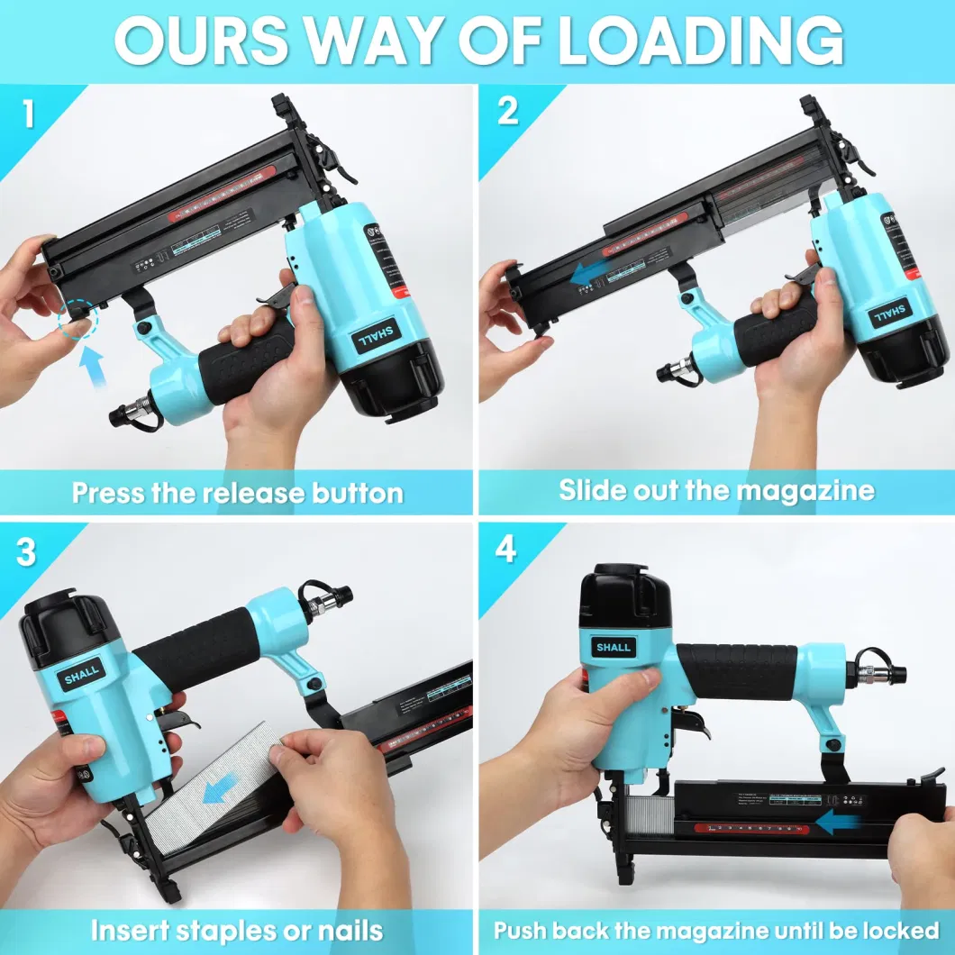 Shall P625 23gauge Pneumatic Micro Pin Nailer 13/32" to 1-3" Length Air Power Headless Pinner Gun Nailer for Woodworking