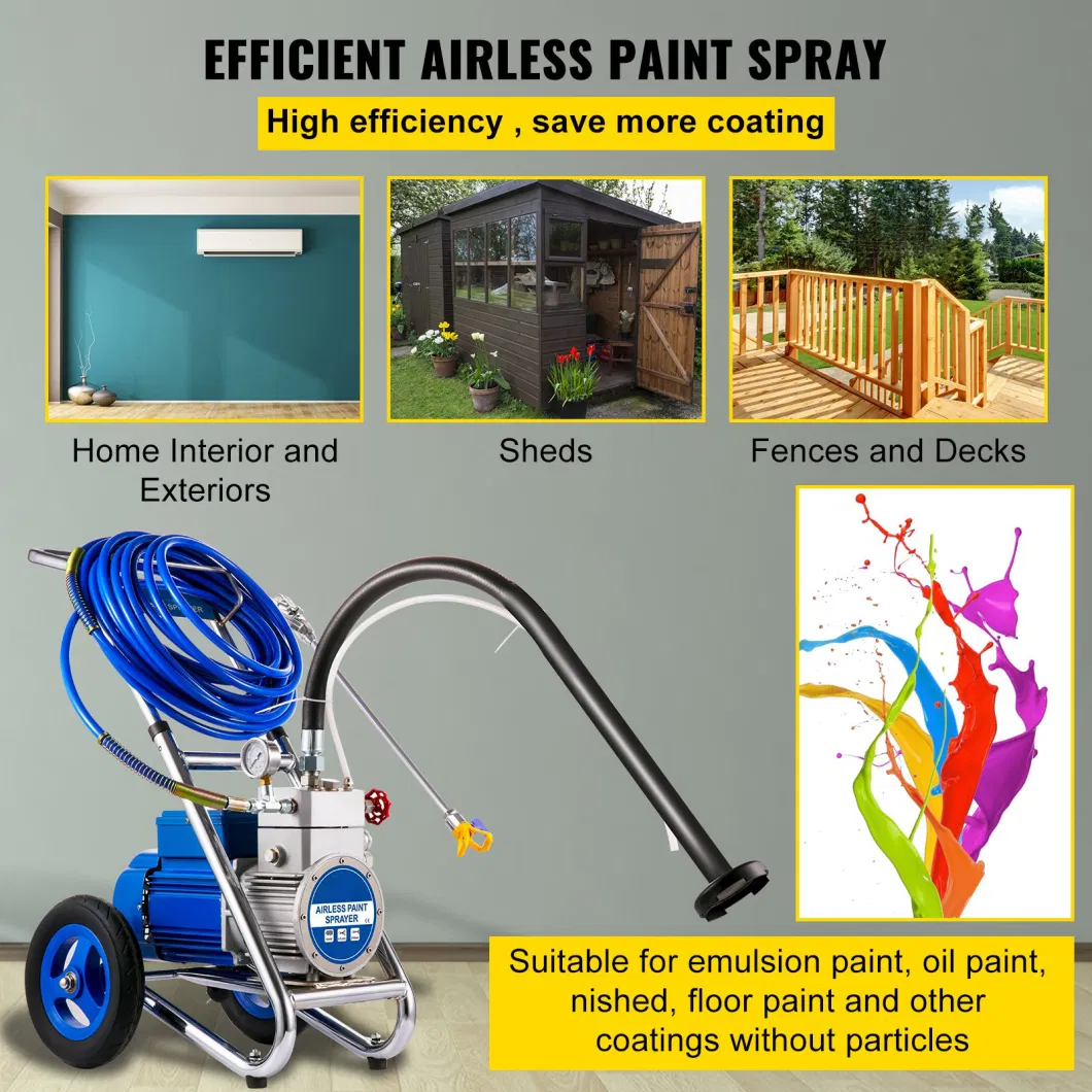 Cart Airless Paint Sprayer Electric Paint Sprayer 1500W Paint Sprayer Kit