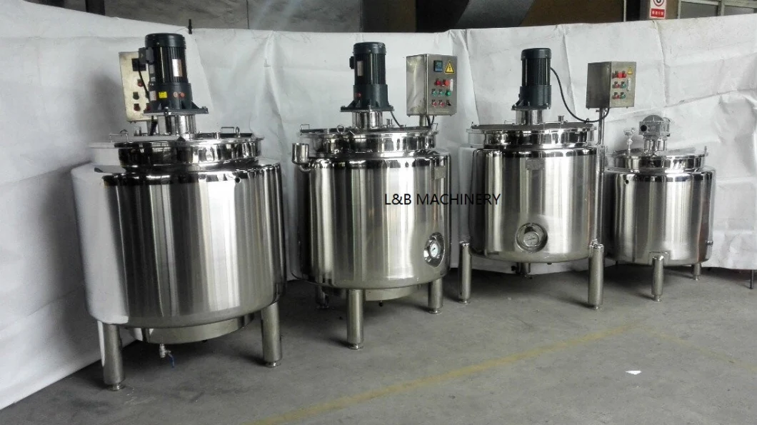 Three Mixer 2000 Liter Stainless Steel Mixing Tank for Paint